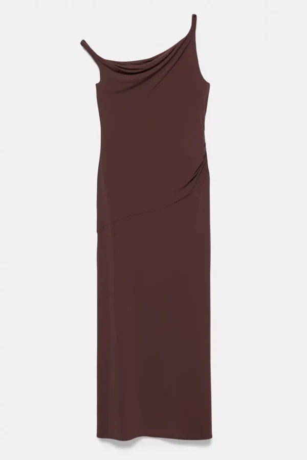 فستان ميدي غير متماثل