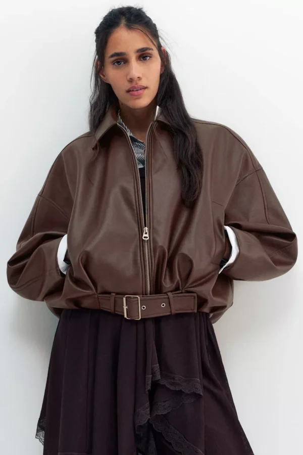 جاكيت جلد منتفخ